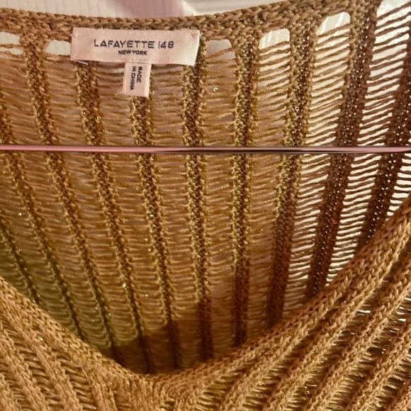 Lafayette 148 silk cotton sleeveless crochet top - Picture 2 of 5